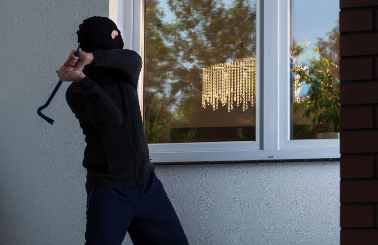 3M safety and security film holding glass in place