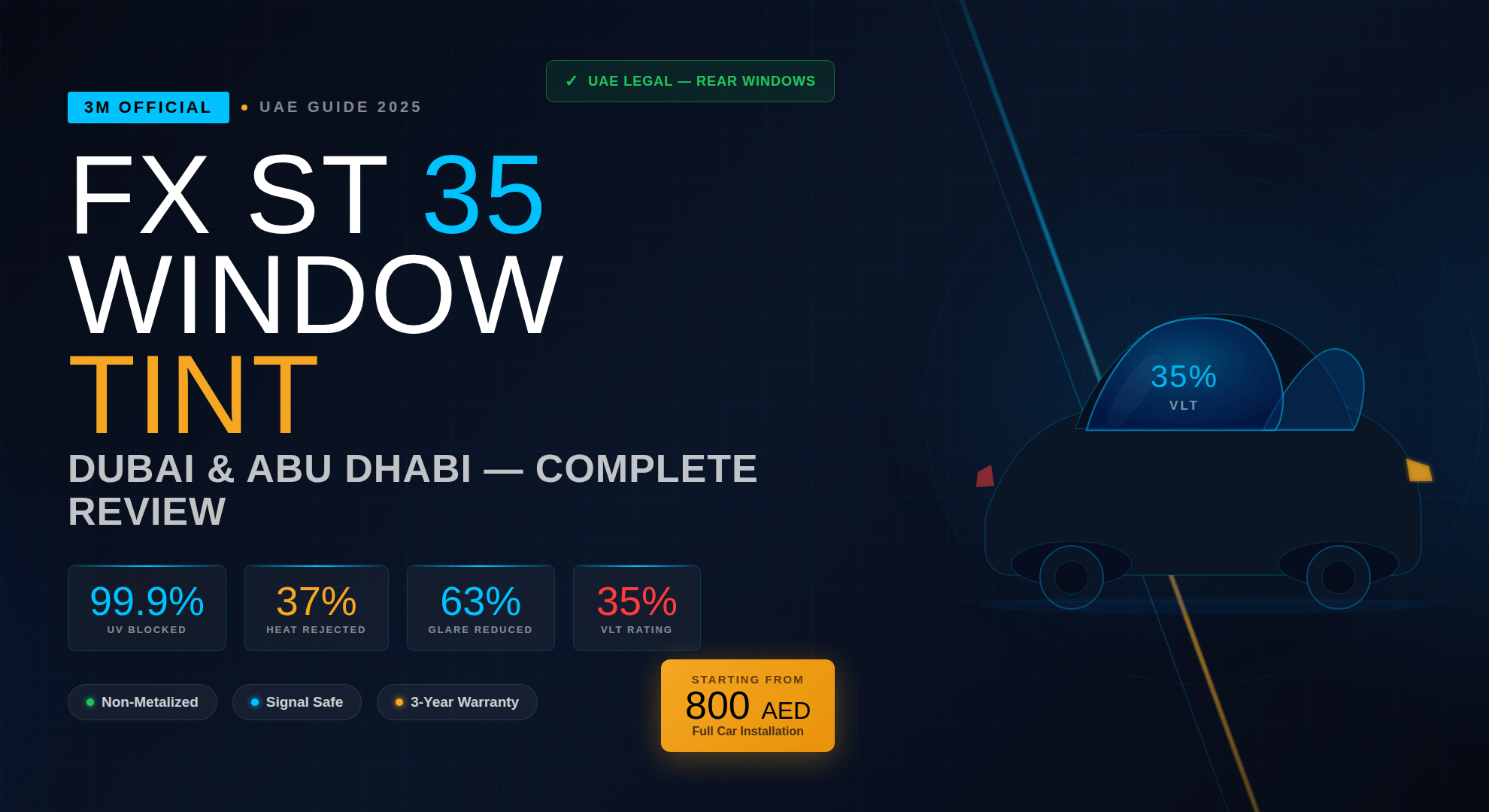 3M FX-ST automotive window film in the UAE